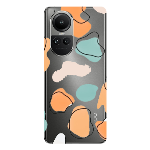 Oppo Reno10 5G Colorful spots Transparent Silicone TPU Θήκη