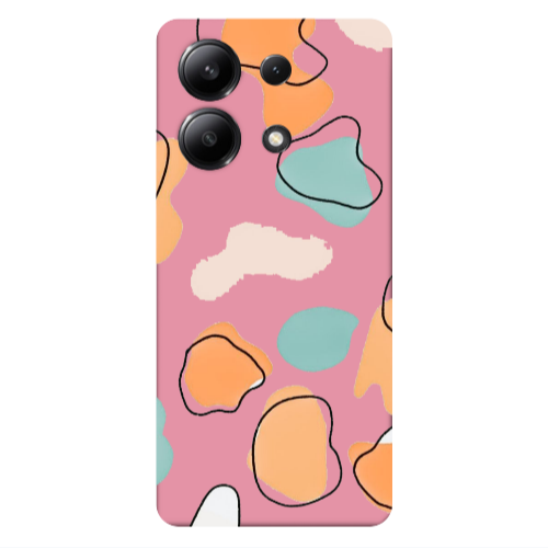 Xiaomi Redmi Note 13 4G Colorful spots Pink Colored Silicone TPU Θήκη