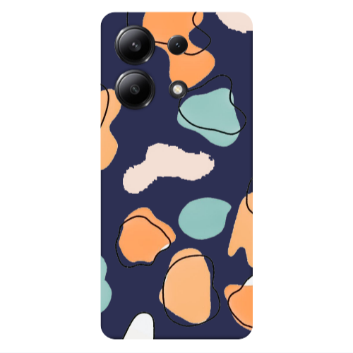 Xiaomi Redmi Note 13 4G Colorful spots Dark blue Colored Silicone TPU Θήκη