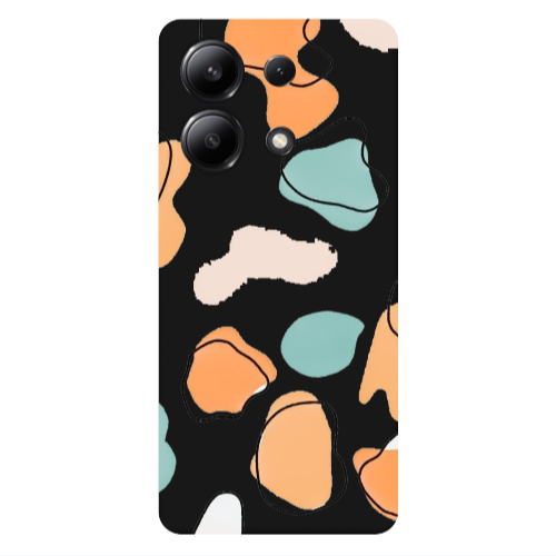 Xiaomi Redmi Note 13 4G Colorful spots Black Colored Silicone TPU Θήκη