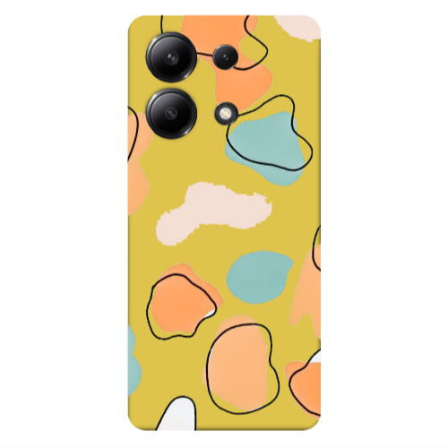 Xiaomi Redmi Note 13 4G Colorful spots Yellow Colored Silicone TPU Θήκη