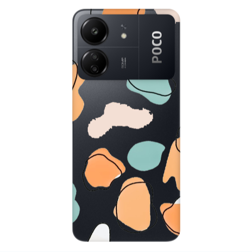 Xiaomi Poco C65 Colorful spots Transparent Silicone TPU Θήκη
