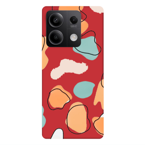 Xiaomi Redmi Note 13Pro 5G Colorful spots Red Colored Silicone TPU Θήκη