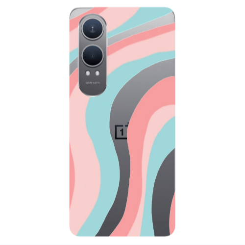 Oneplus Nord Ce 4 lite Colored lines Transparent Silicone TPU Θήκη