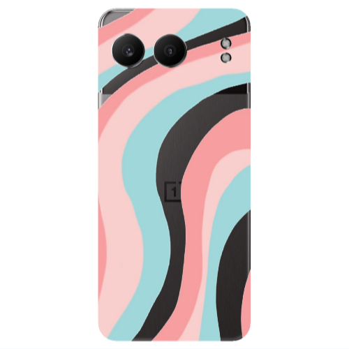Oneplus Nord 4 Colored lines Transparent Silicone TPU Θήκη