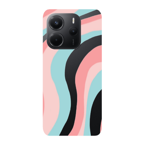 Xiaomi Redmi Note 14 Colored lines Transparent Silicone TPU Θήκη