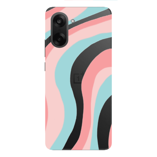 Oneplus Nord CE 5 Colored lines Transparent Silicone TPU Θήκη
