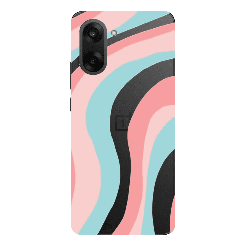 Oneplus Nord CE 5 Colored lines Transparent Silicone TPU Θήκη
