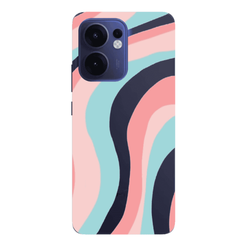 Oppo Reno13 FS Colored lines Transparent Silicone TPU Θήκη