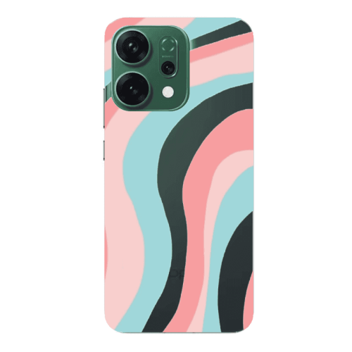 Oppo RENO 14 Colored lines Transparent Silicone TPU Θήκη