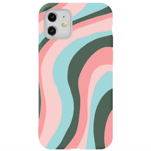 Apple iPhone 11  Colored lines Dark Green Colored Silicone TPU Θήκη