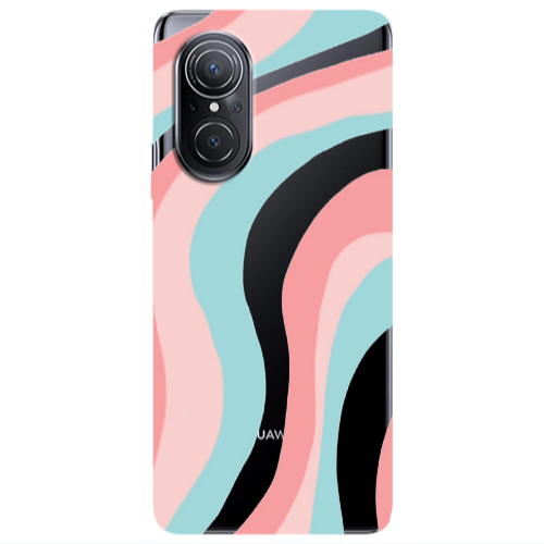 Huawei Nova 9 SE Colored lines Transparent Silicone TPU Θήκη