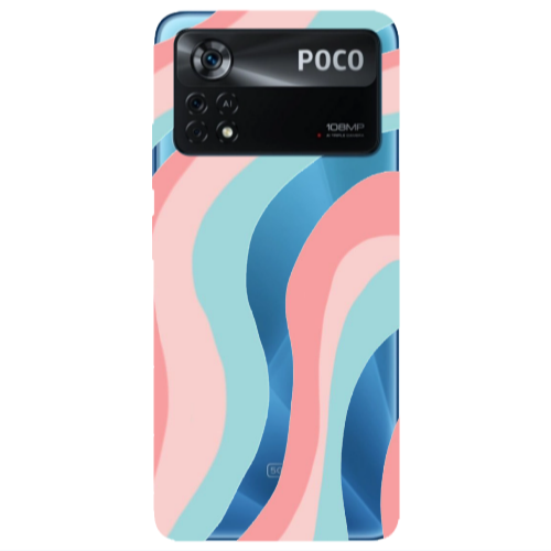 Xiaomi Poco X4 Pro Colored lines Transparent Silicone TPU Θήκη