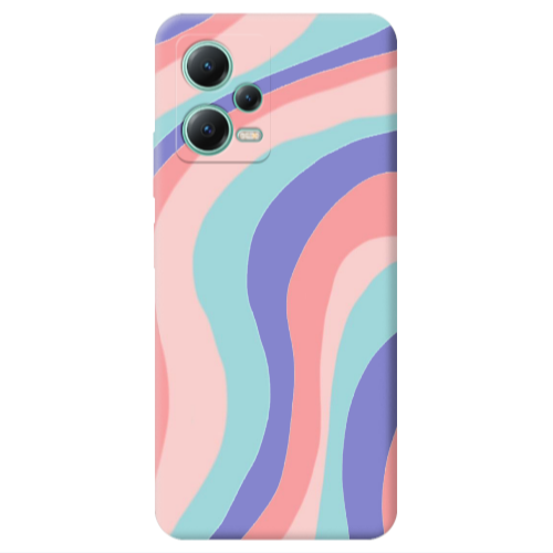 Xiaomi Redmi Note 12 Pro 5G Colored lines Purple Colored Silicone TPU Θήκη