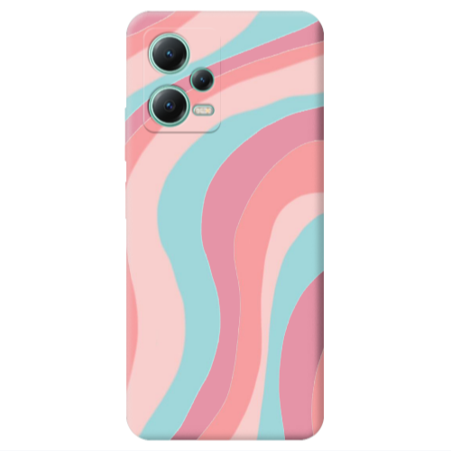 Xiaomi Redmi Note 12 Pro 5G Colored lines Pink Colored Silicone TPU Θήκη