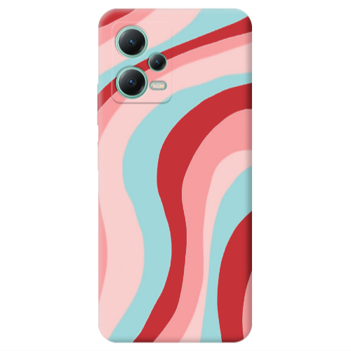 Xiaomi Redmi Note 12 Pro 5G Colored lines Red Colored Silicone TPU Θήκη