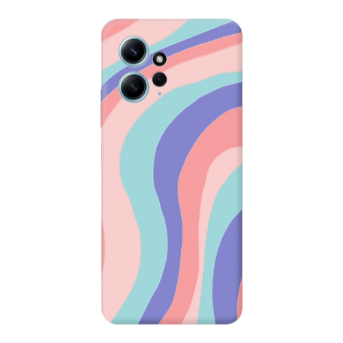 Xiaomi Redmi Note 12 4G Colored lines Purple Colored Silicone TPU Θήκη