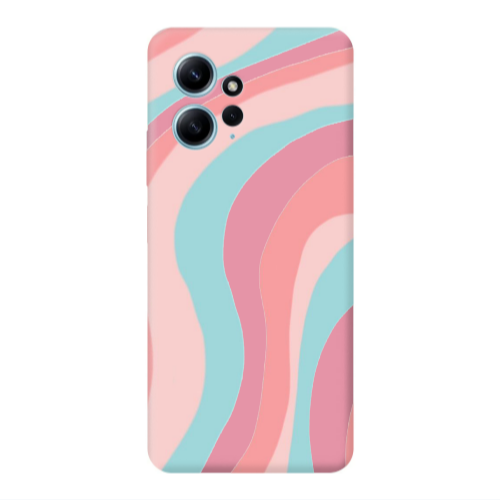Xiaomi Redmi Note 12 4G Colored lines Pink Colored Silicone TPU Θήκη
