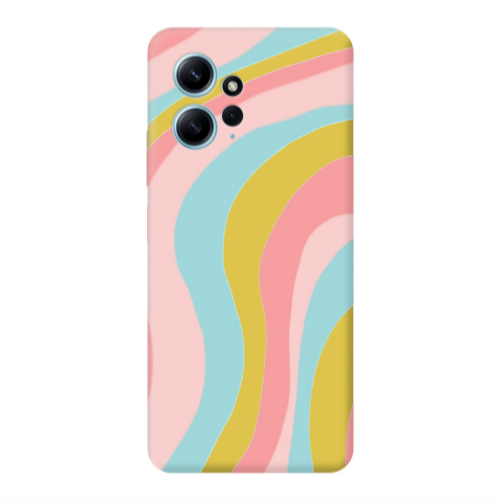 Xiaomi Redmi Note 12 4G Colored lines Yellow Colored Silicone TPU Θήκη