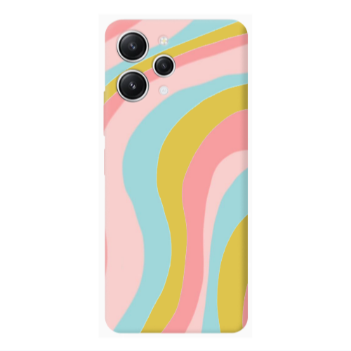 Xiaomi Redmi 12 Colored lines Yellow Colored Silicone TPU Θήκη