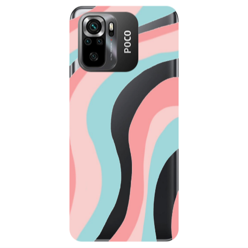 Xiaomi Poco M5 s Colored lines Transparent Silicone TPU Θήκη