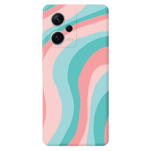 Xiaomi Poco X5 Colored lines Turquoise Colored Silicone TPU Θήκη