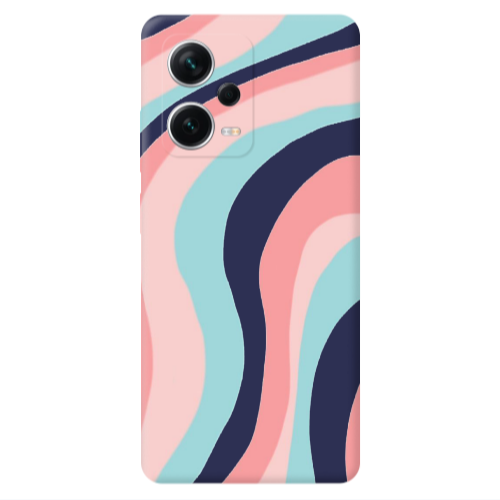 Xiaomi Poco X5 Colored lines Dark blue Colored Silicone TPU Θήκη