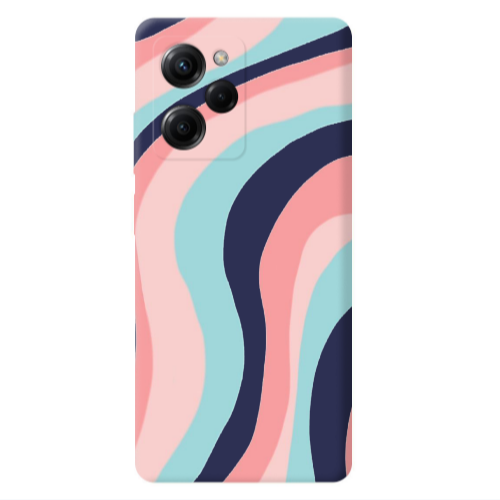 Xiaomi Poco X5 Pro Colored lines Dark blue Colored Silicone TPU Θήκη