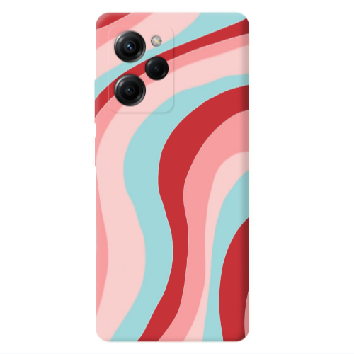 Xiaomi Poco X5 Pro Colored lines Red Colored Silicone TPU Θήκη