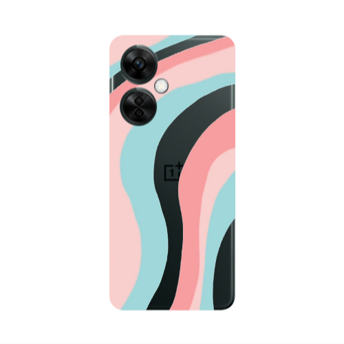 Oneplus Nord CE 3 Lite 5G Colored lines Transparent Silicone TPU Θήκη