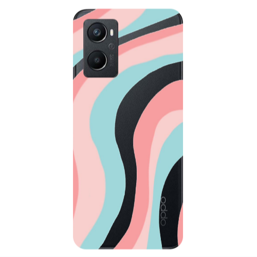 Oppo A 96 Colored lines Transparent Silicone TPU Θήκη