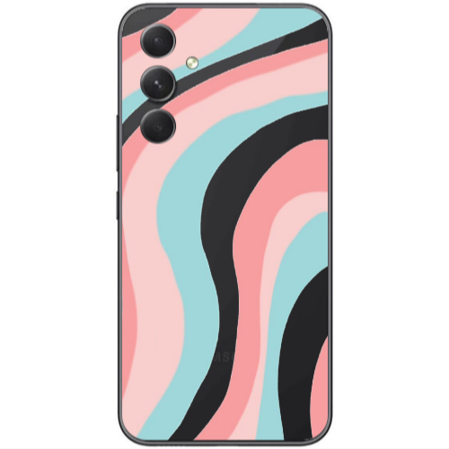 Samsung Galaxy A25 Colored lines Transparent Silicone TPU Θήκη