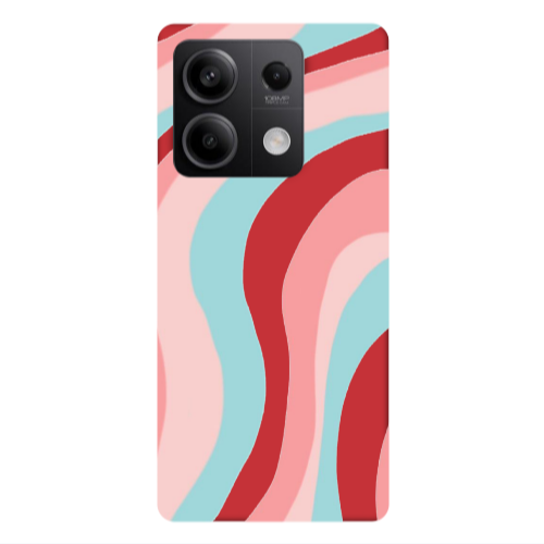 Xiaomi Redmi Note 13 5G Colored lines Red Colored Silicone TPU Θήκη