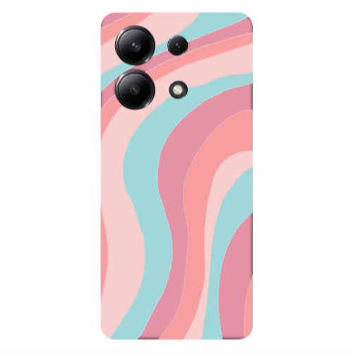 Xiaomi Redmi Note 13 4G Colored lines Pink Colored Silicone TPU Θήκη