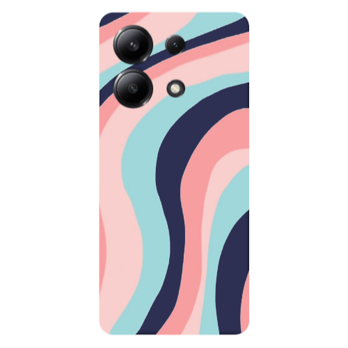 Xiaomi Redmi Note 13 4G Colored lines Dark blue Colored Silicone TPU Θήκη