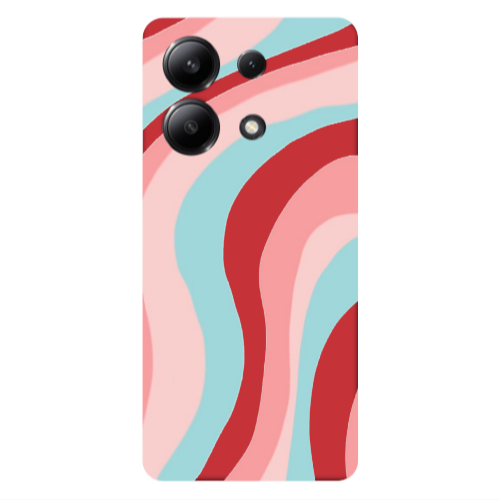 Xiaomi Redmi Note 13 4G Colored lines Red Colored Silicone TPU Θήκη