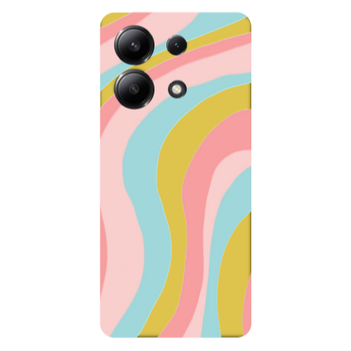 Xiaomi Redmi Note 13 4G Colored lines Yellow Colored Silicone TPU Θήκη