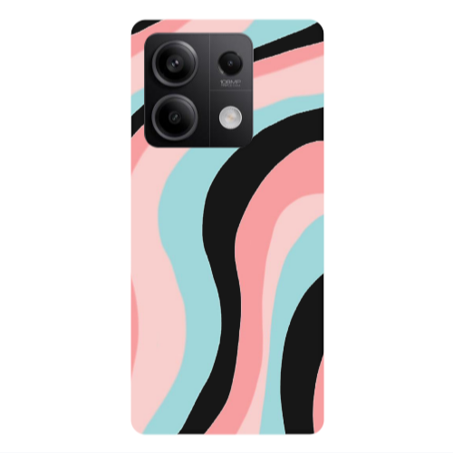 Xiaomi Redmi Note 13Pro 5G Colored lines Black Colored Silicone TPU Θήκη
