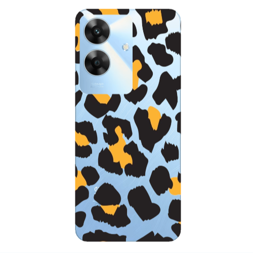 Realme Note 60 Yellow leopard Transparent Silicone TPU Θήκη