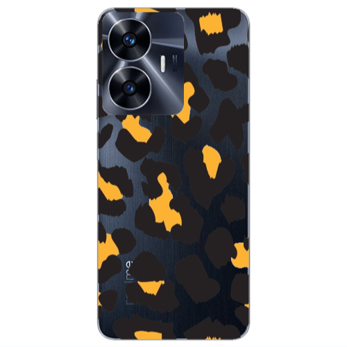 Realme Note 50 Yellow leopard Transparent Silicone TPU Θήκη