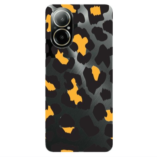 Realme C67 Yellow leopard Transparent Silicone TPU Θήκη