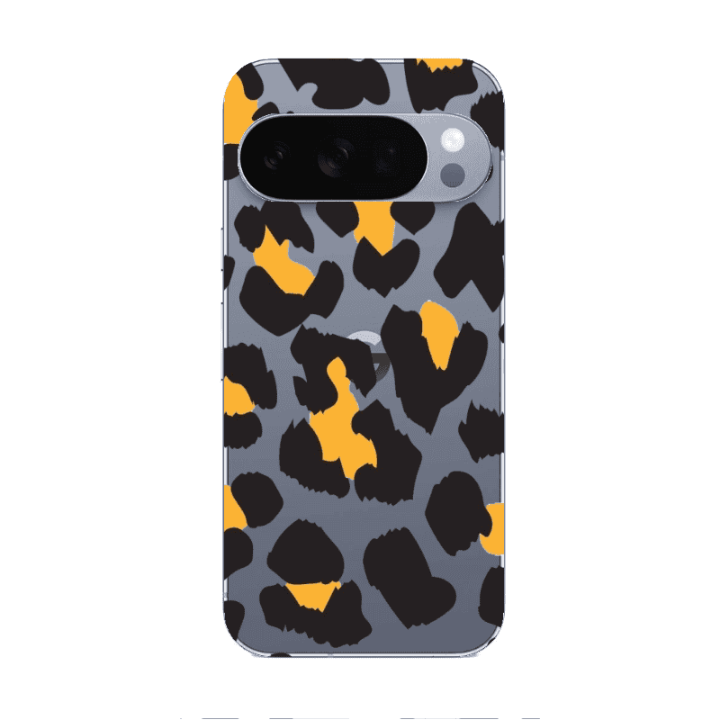 Google Pixel 10 Pro XL Yellow leopard Transparent Silicone TPU Θήκη