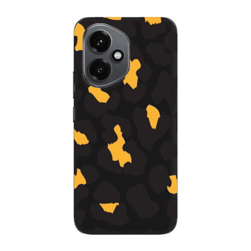 Honor Magic 400 Yellow leopard Black Colored Silicone TPU Θήκη