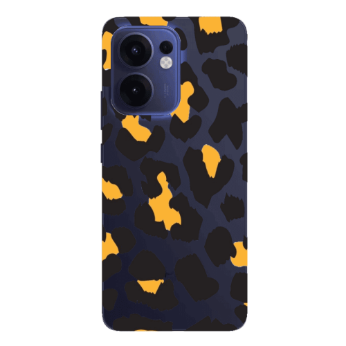 Oppo Reno13 FS Yellow leopard Transparent Silicone TPU Θήκη