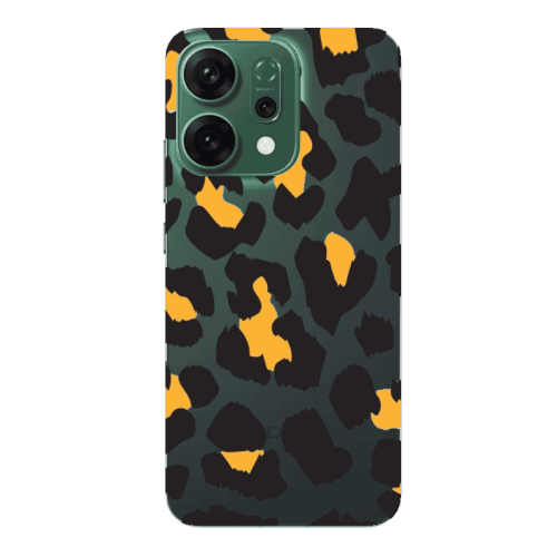 Oppo RENO 14 Yellow leopard Transparent Silicone TPU Θήκη