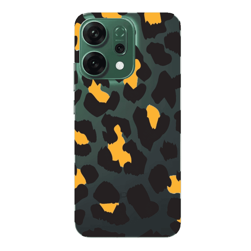Oppo RENO 14 Yellow leopard Transparent Silicone TPU Θήκη