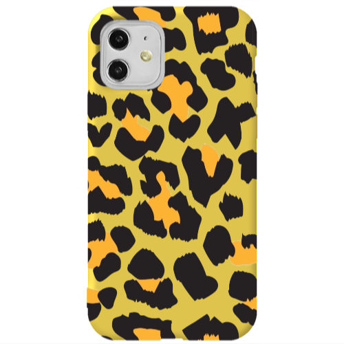 Apple iPhone 11  Yellow leopard Yellow Colored Silicone TPU Θήκη