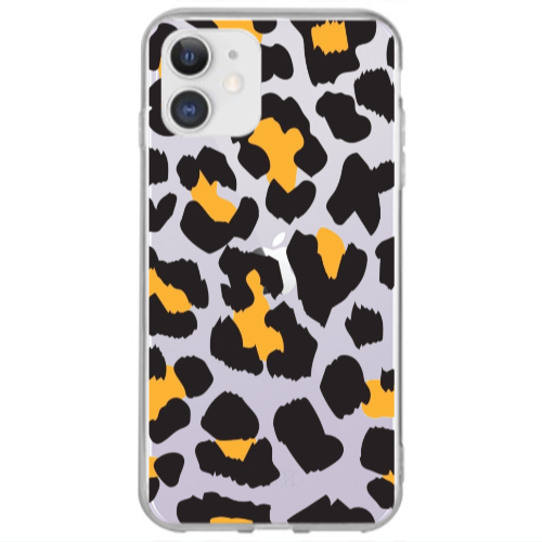 Apple iPhone 12 Yellow leopard Transparent Silicone TPU Θήκη