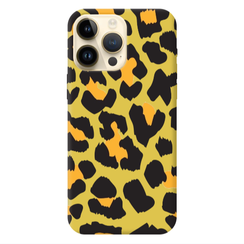 Apple iPhone 13 Pro Max Yellow leopard Yellow Colored Silicone TPU Θήκη