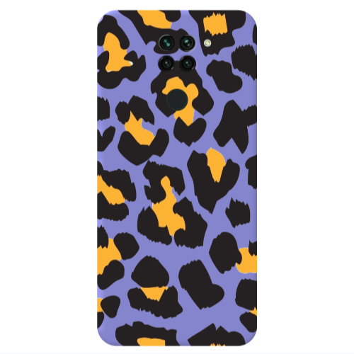 Xiaomi Redmi Note 9 Yellow leopard Purple Colored Silicone TPU Θήκη
